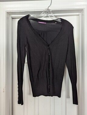 Smart Set Black Top with Purple Label